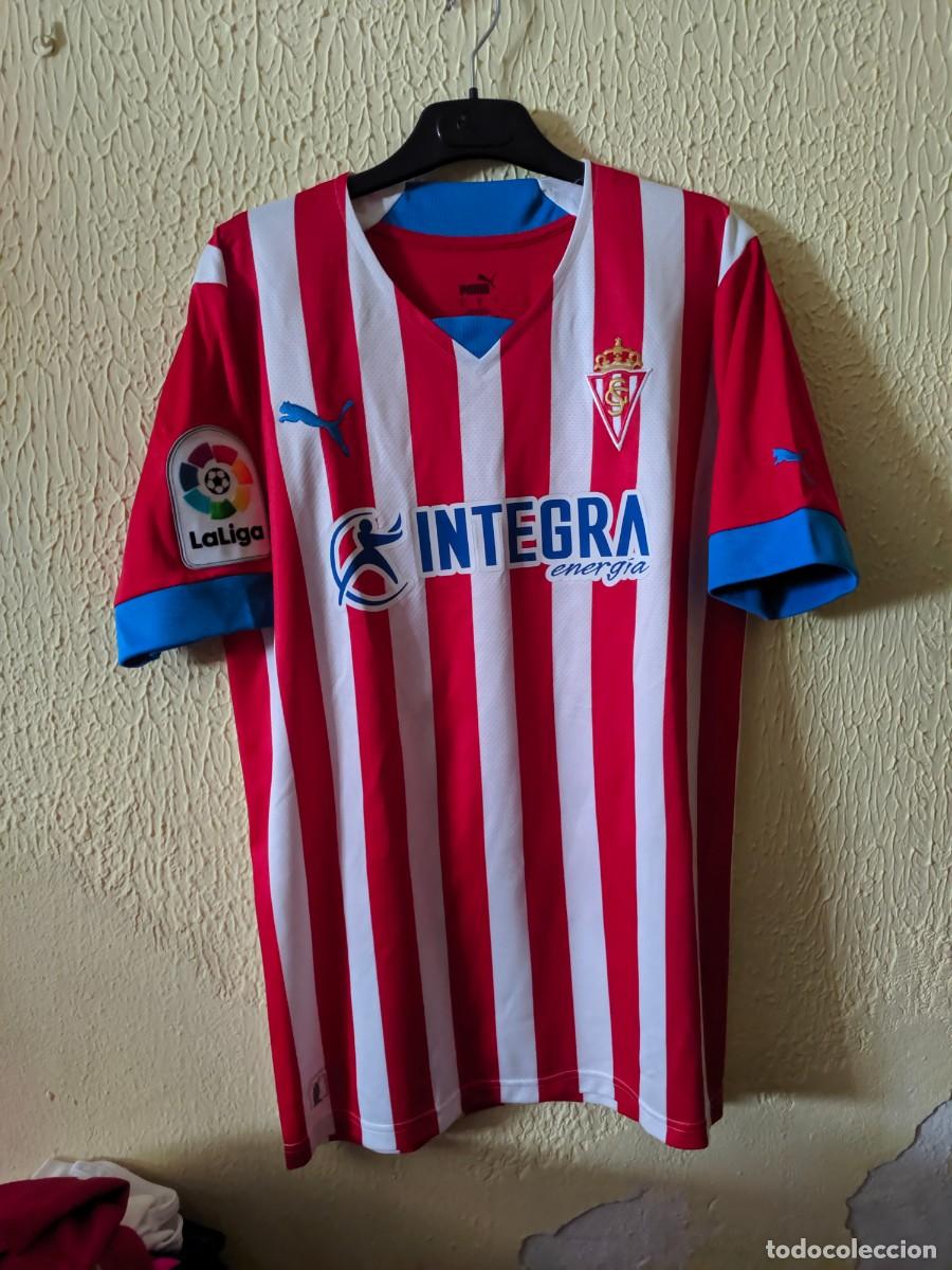 Coleccionismo deportivo: Match Worn | Original | Camiseta Futbol shirt | Talla S | Sporting de Gijon - 14 Gaspar Campos
