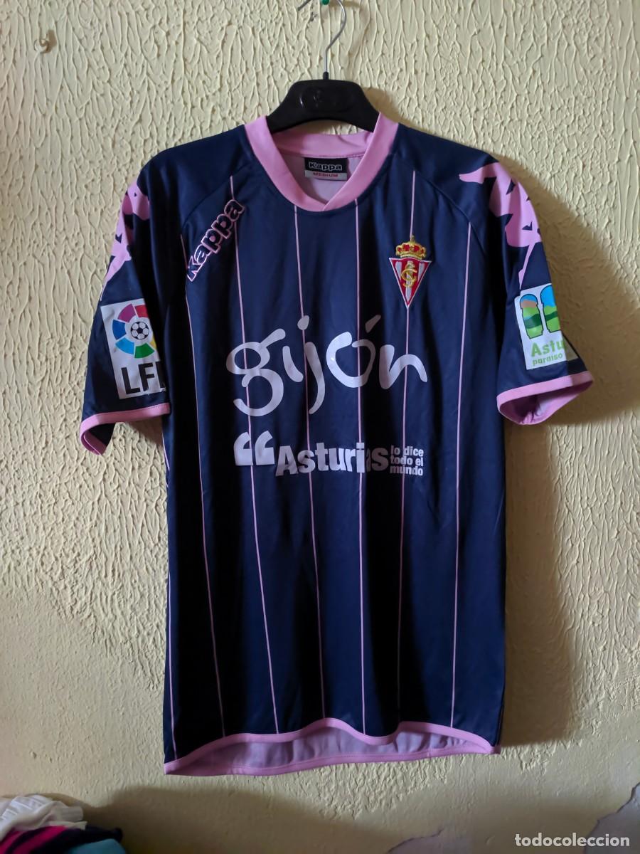 Coleccionismo deportivo: Player | Original | Camiseta Futbol shirt | Talla M | Sporting de Gijon - 18 Luis Moran