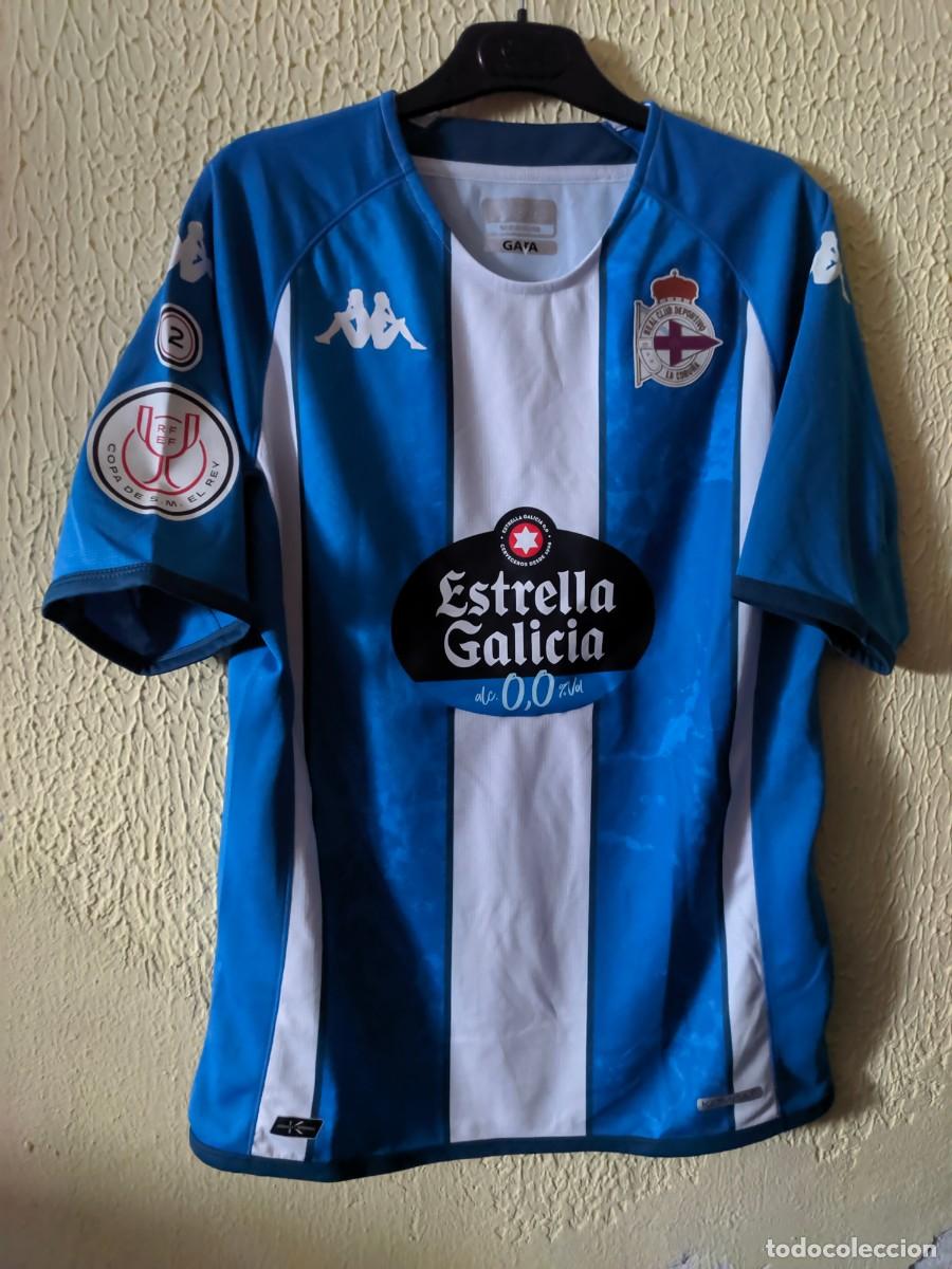 Coleccionismo deportivo: Player - Copa | Original | Camiseta Futbol shirt | Talla M | Deportivo de la Coru&ntilde;a 3 Adrian Lape&ntilde;a