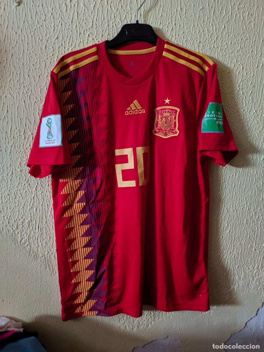Coleccionismo deportivo: Mundial | Original | Camiseta Futbol | Talla M | Seleccion de Espa&ntilde;a - 20 Robert Navarro - Sub-17