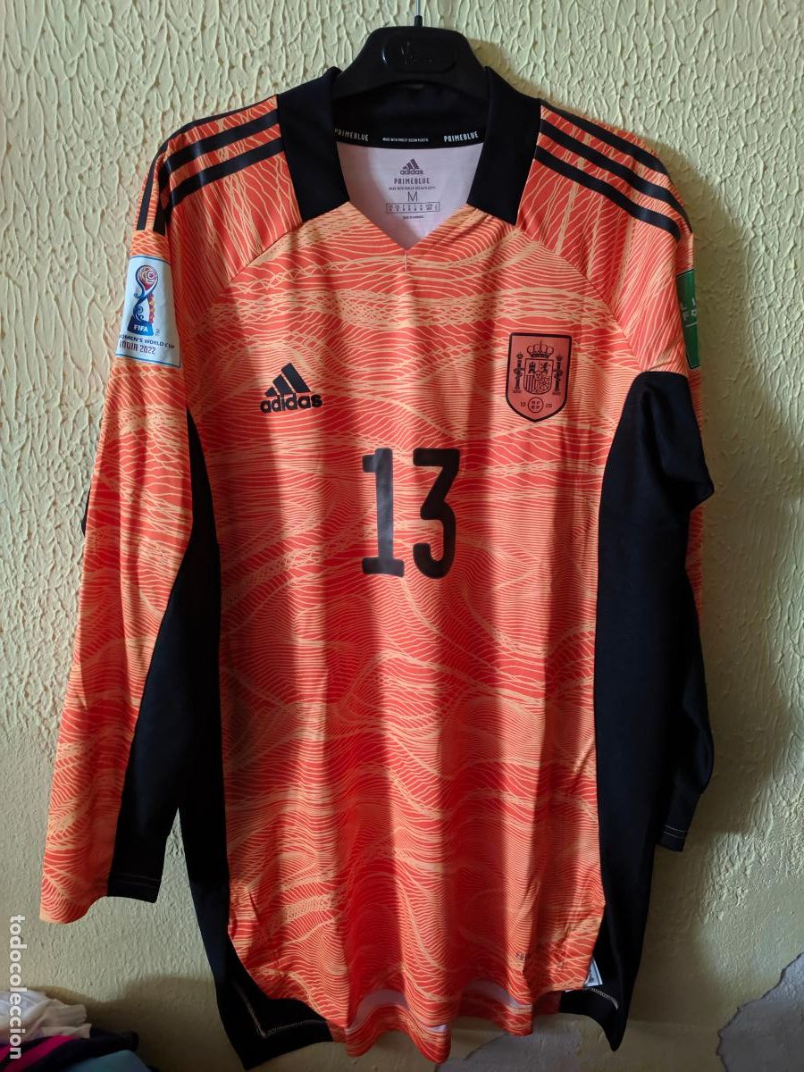 Coleccionismo deportivo: Mundial India 2022 | Original | Camiseta Futbol | Talla M | Seleccion de Espa&ntilde;a 13 Eunate Astralaga