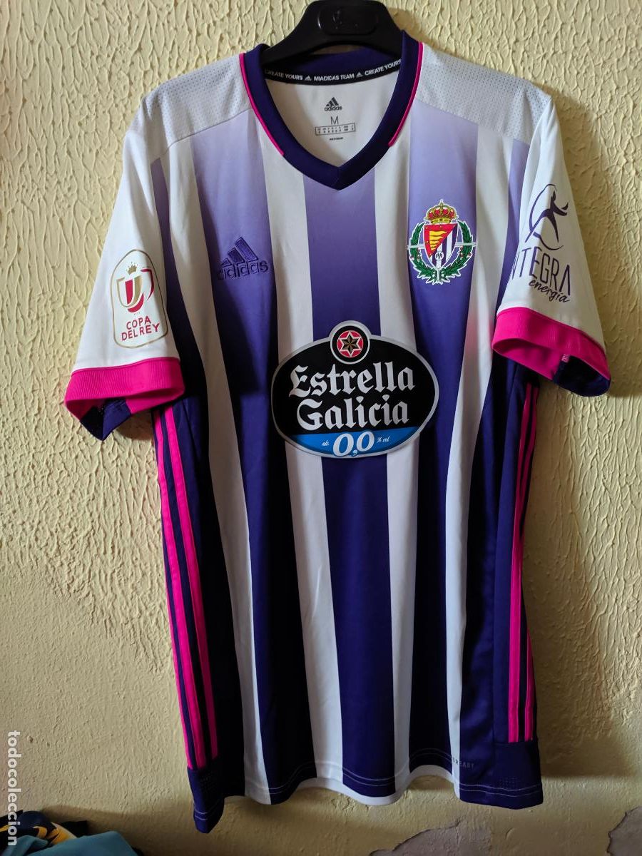 Colecionismo desportivo: Player Copa | Original | Camiseta Futbol football shirt | Talla M | Real Valladolid 3 Raul Carnero