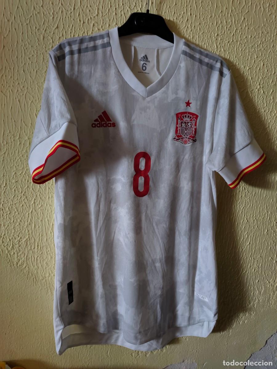 Colecionismo desportivo: Match Worn | Original | Camiseta Futbol shirt | Talla 6 - M | Seleccion de Espa&ntilde;a - dorsal 8