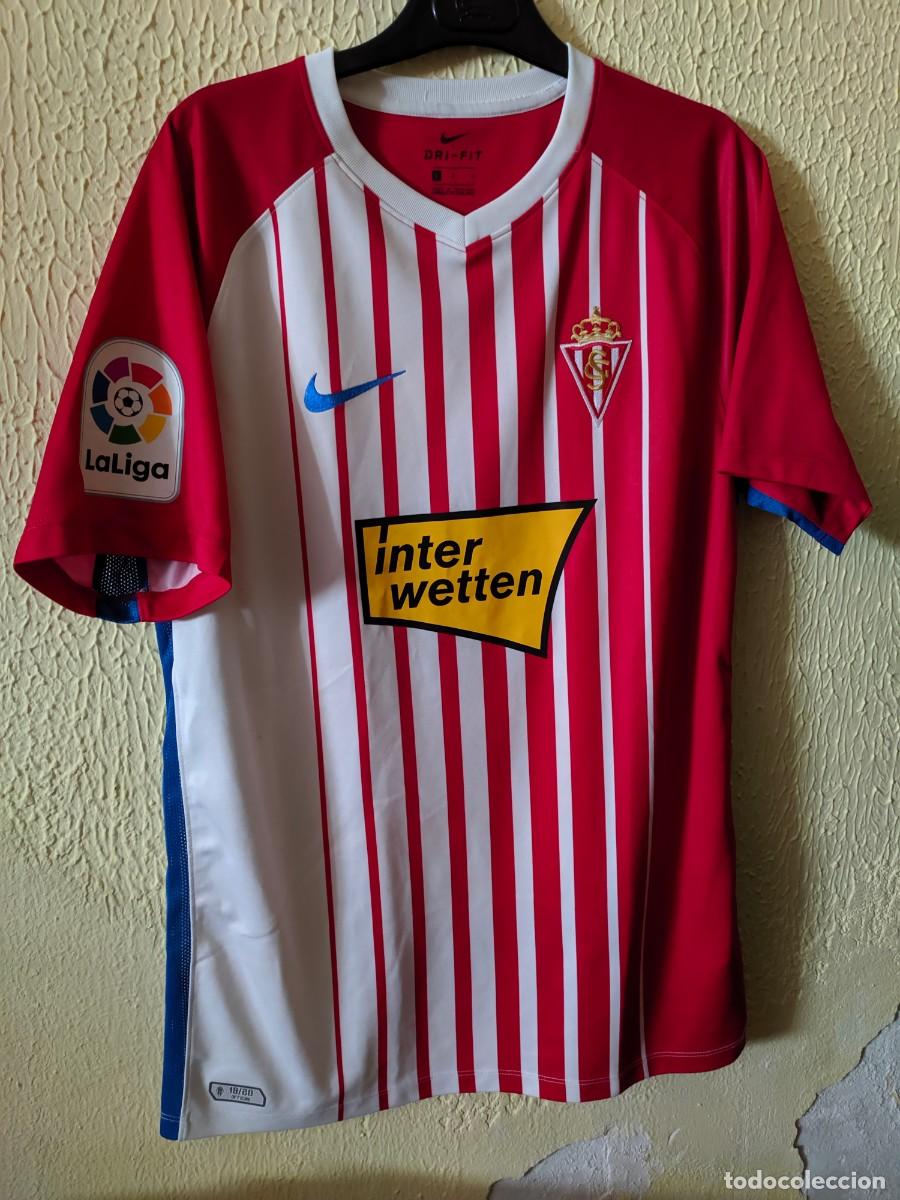 Colecionismo desportivo: Match Worn | Original | Camiseta Futbol shirt | Talla L | Sporting de Gijon - 9 Alvaro Vazquez
