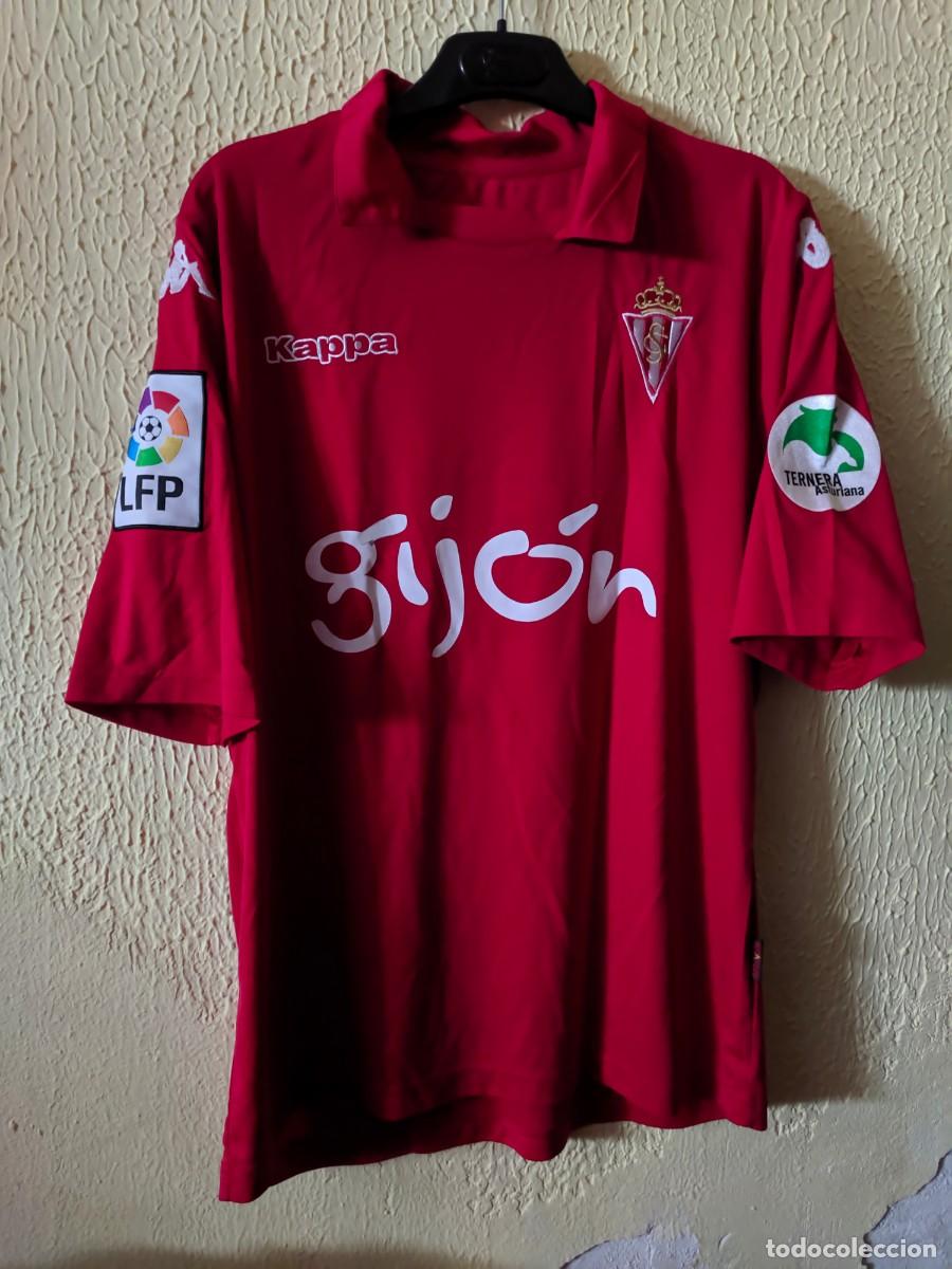 Colecionismo desportivo: Match Worn | Original | Camiseta Futbol shirt | Talla L | Sporting de Gijon - 7 Juan Mu&ntilde;iz
