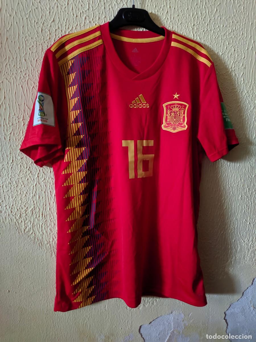 Colecionismo desportivo: Mundial | Original | Camiseta Futbol | Talla L | Seleccion de Espa&ntilde;a - 16 Adrian Gomez - Sub-17