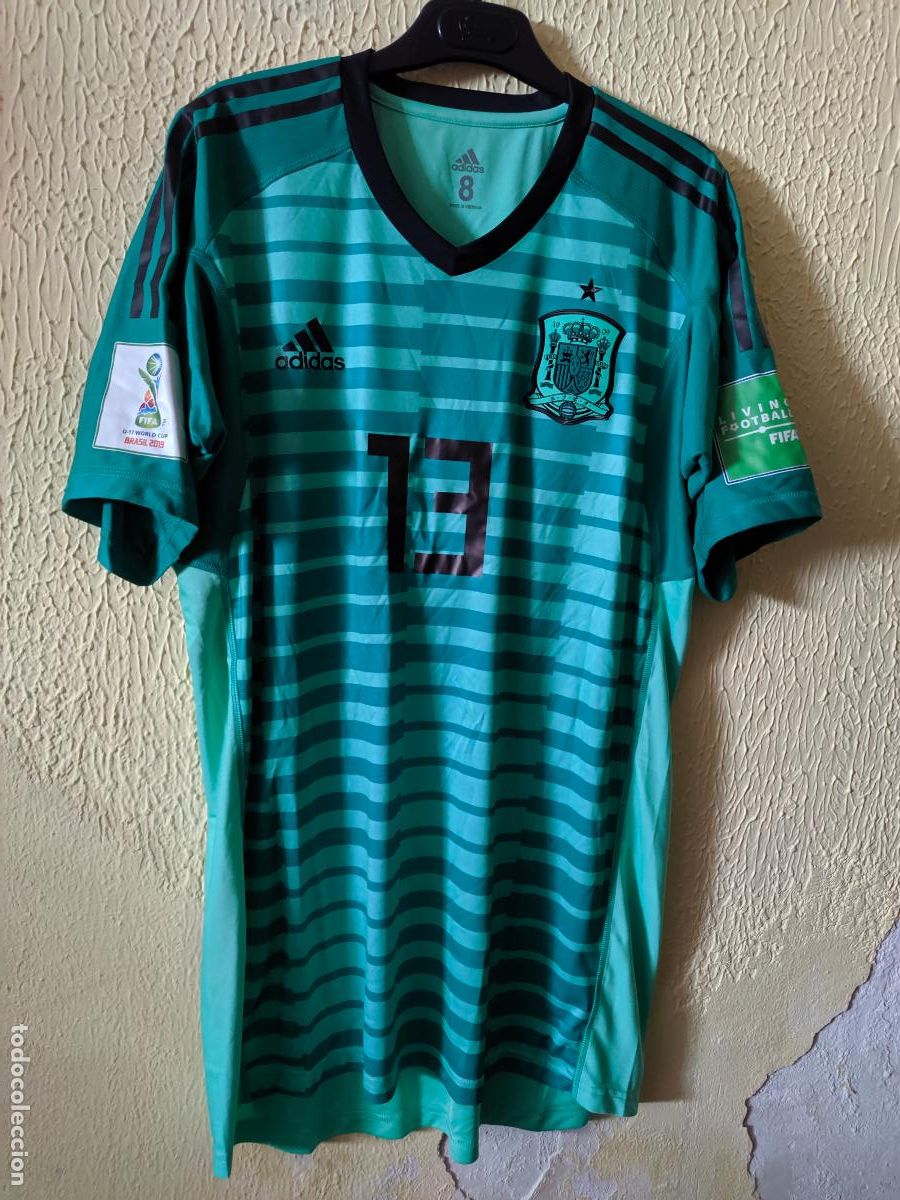 Colecionismo desportivo: Mundial | Original | Camiseta Futbol | Talla 8 - L | Seleccion de Espa&ntilde;a - 13 Eric Ruiz - Sub-17