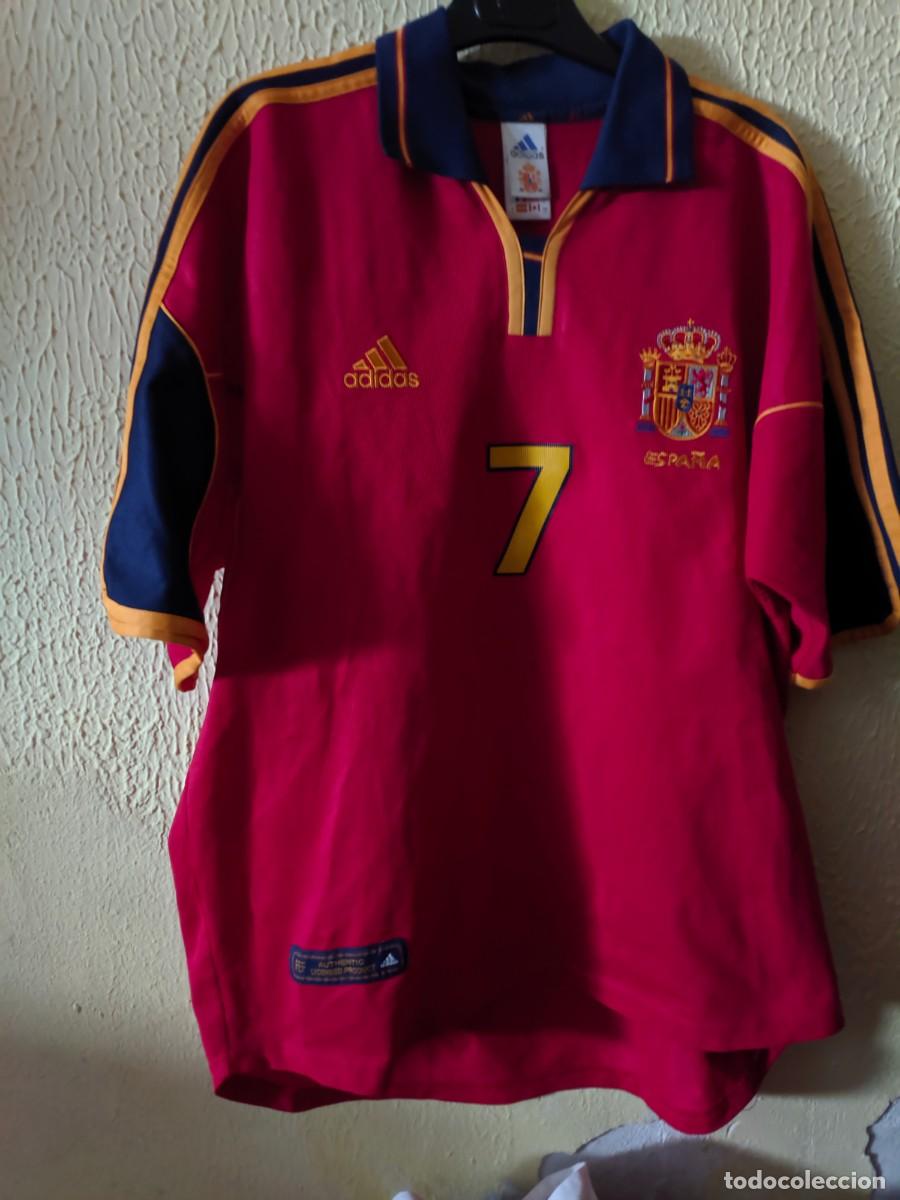 Colecionismo desportivo: Match Worn | Original | Camiseta Futbol football shirt | Talla L | Seleccion de Espa&ntilde;a - dorsal 7