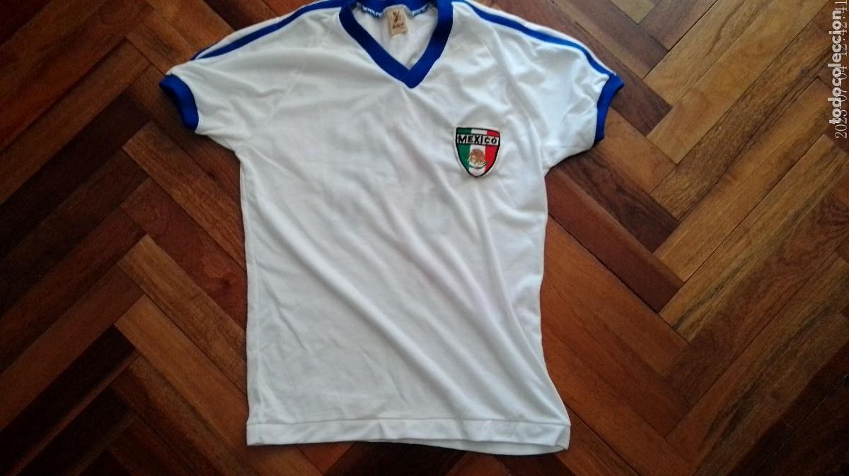 Sports collectibles: Camiseta M&eacute;xico Mundial de la Emigraci&oacute;n Tenerife 1986