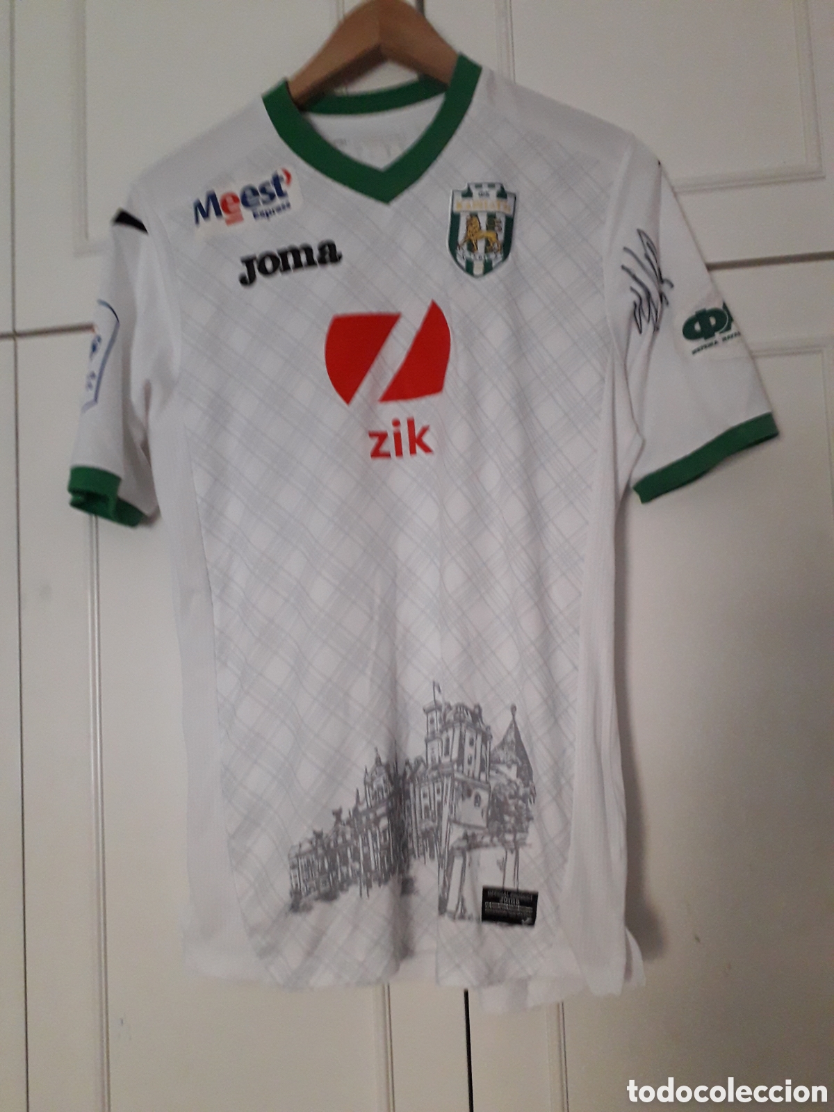 Coleccionismo deportivo: Camiseta away matchworn FC Kparti Lvov de Ucrania