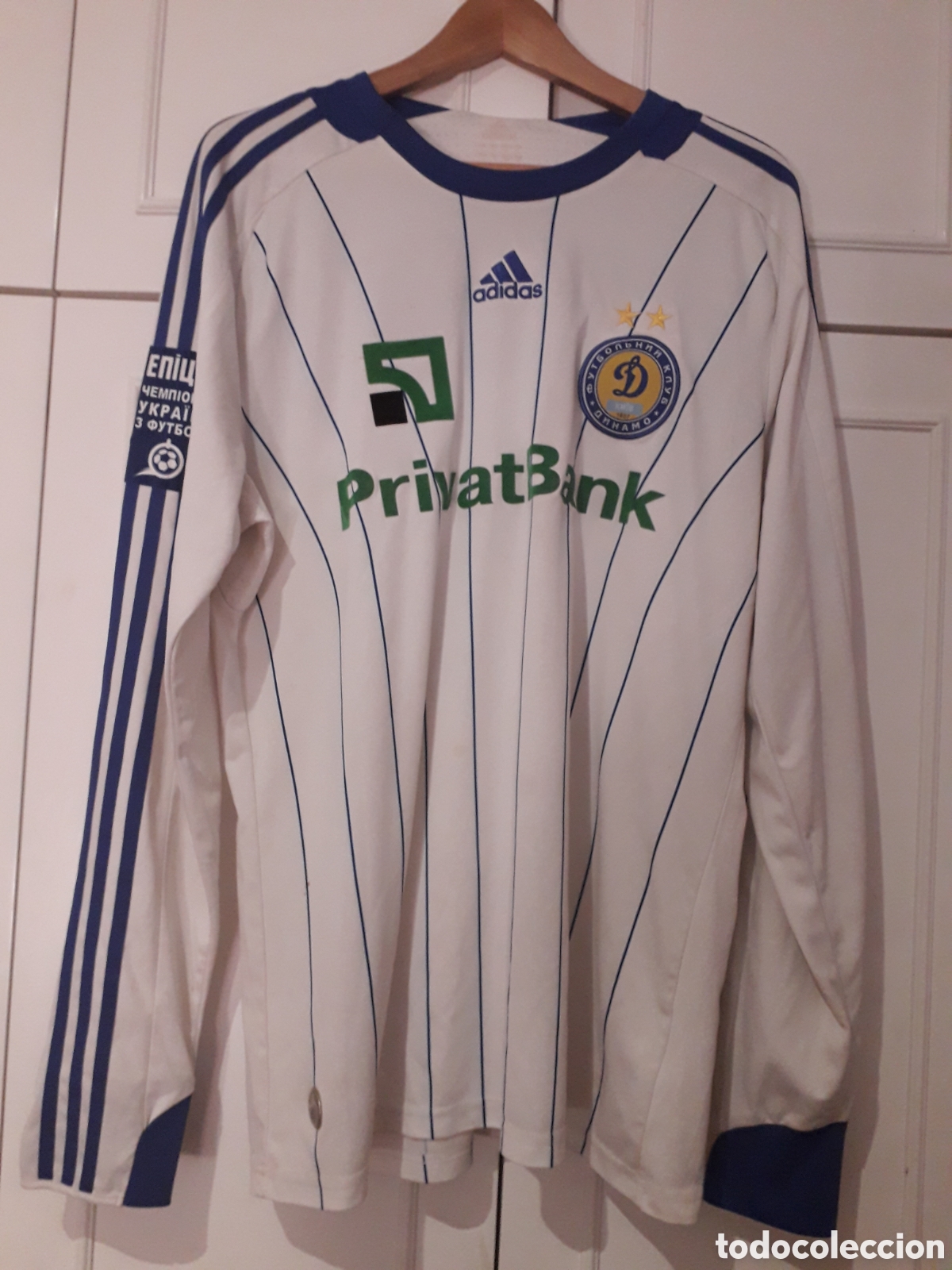Colecionismo desportivo: Camiseta casa matchworn FC Dinamo Kiev Kacheridi
