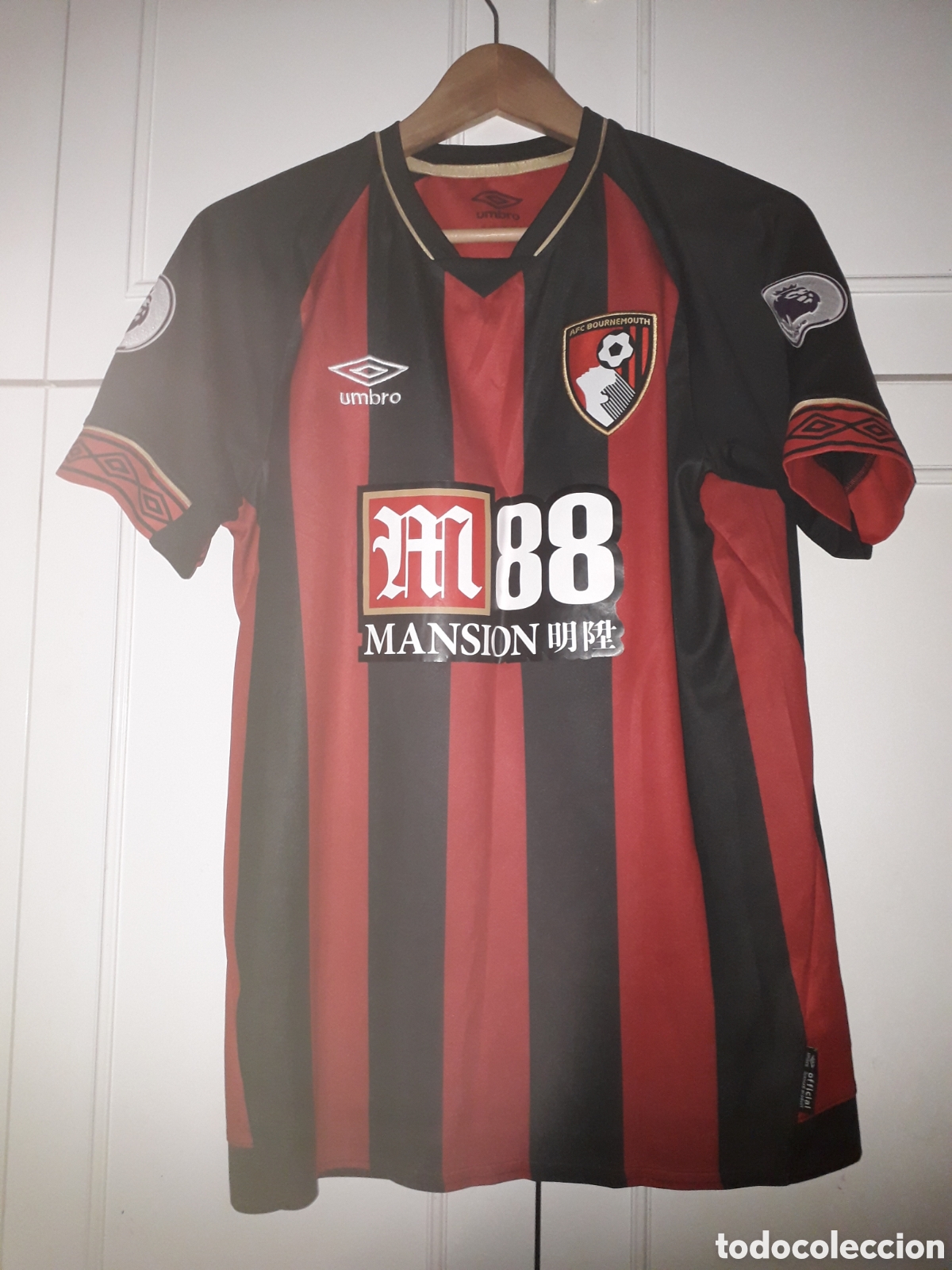 Colecionismo desportivo: Camiseta matchworn FC Bournemouth de Inglaterra