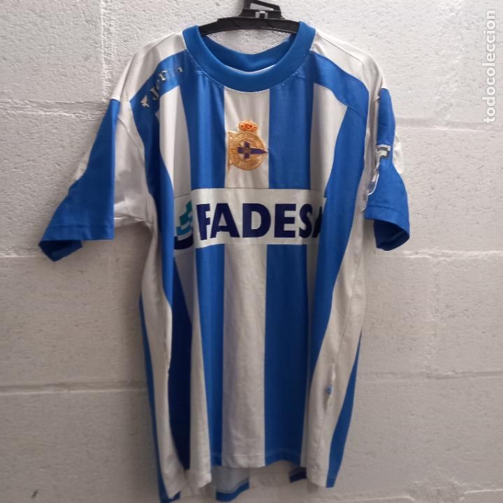 Colecionismo desportivo: CAMISETA 2005-06 R.C. DEPORTIVO LA CORU&Ntilde;A DORSAL 10 EQUIPACION TALLA L