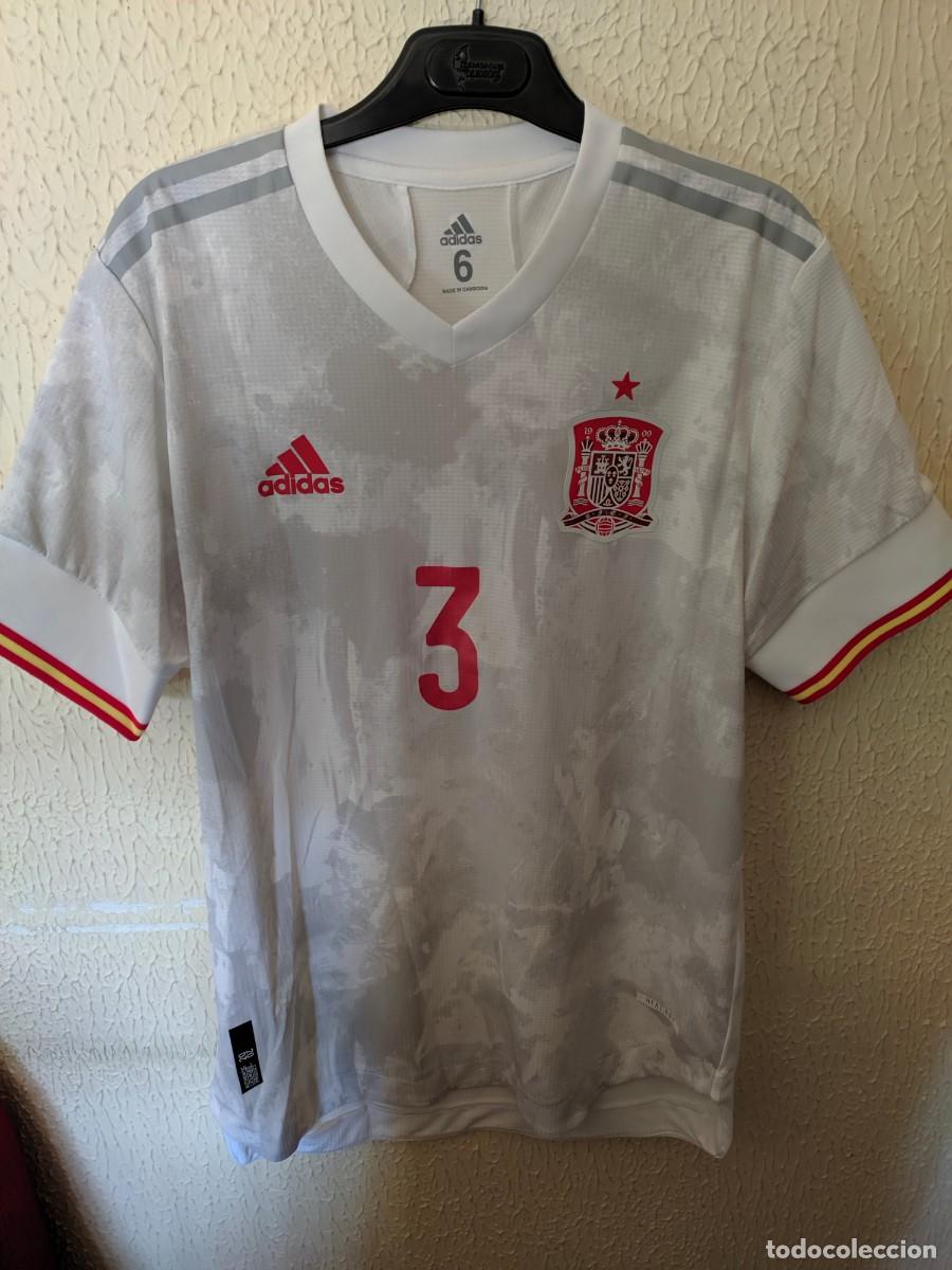 Collezionismo sportivo: Match Worn | Original | Camiseta Futbol | Talla 6 - M | Seleccion de Espa&ntilde;a - dorsal 3