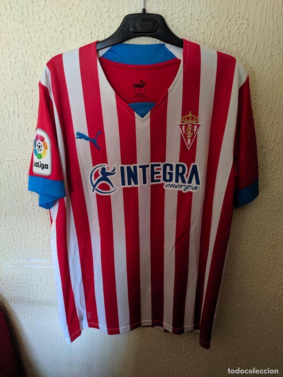 Sports collectibles: Match Worn | Original | Camiseta shirt Futbol | Talla M | Sporting de Gijon - dorsal 10