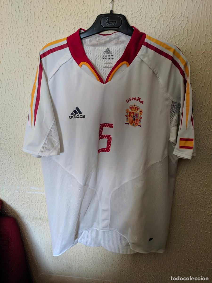 Sports collectibles: Match Worn | Original | Camiseta Futbol | Talla L | Seleccion de Espa&ntilde;a - dorsal 5
