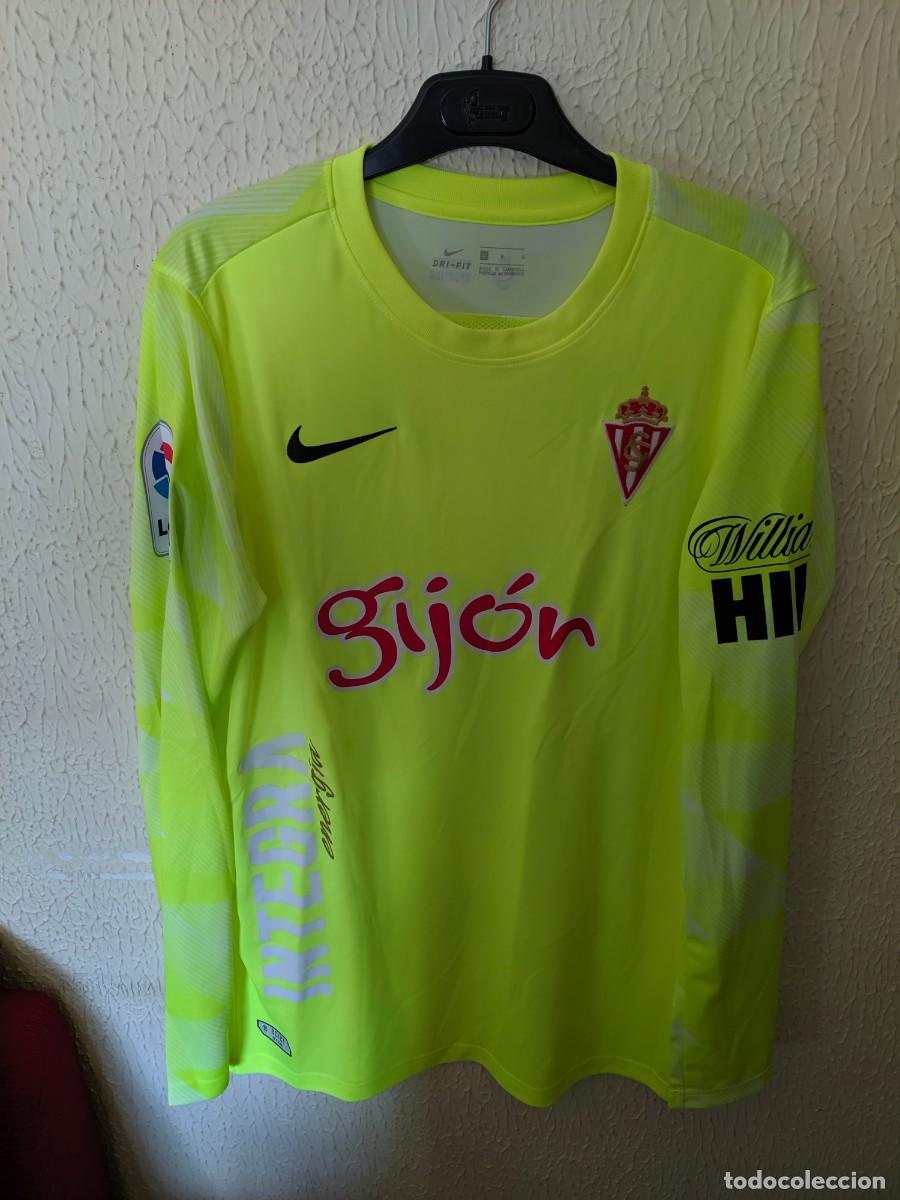 Colecionismo desportivo: Player Issue Worn | Original | Camiseta shirt Futbol | Talla L | Sporting de Gijon - 40 Pablo Diez