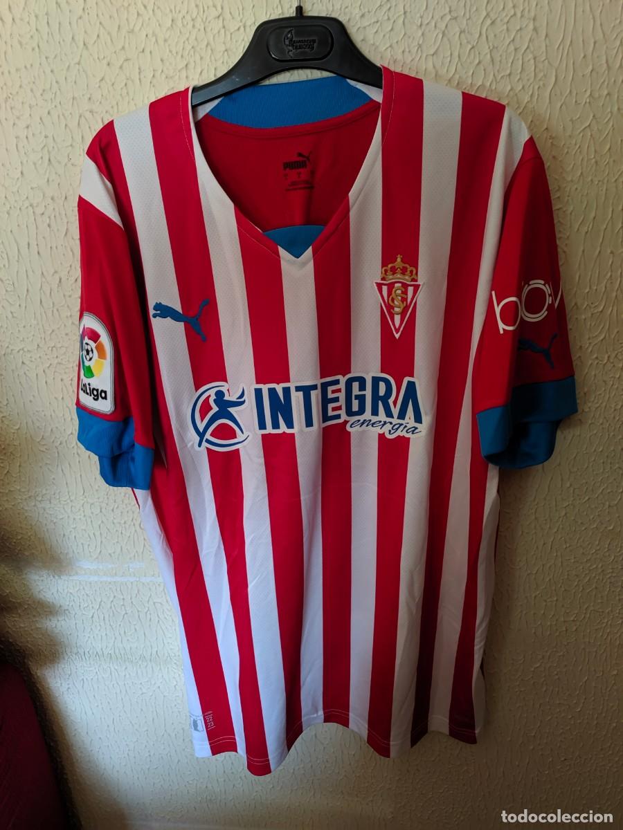 Sports collectibles: Original | Camiseta futbol football shirt | Talla L | Sporting de Gijon - 30 + 4 salvacion