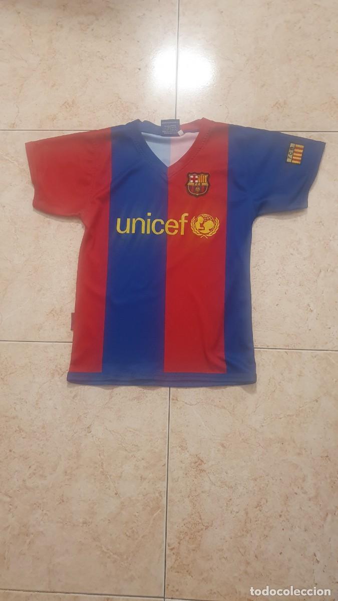 Coleccionismo deportivo: CAMISETA DE FCB DE NI&Ntilde;O PRODUCTO OFICIAL
