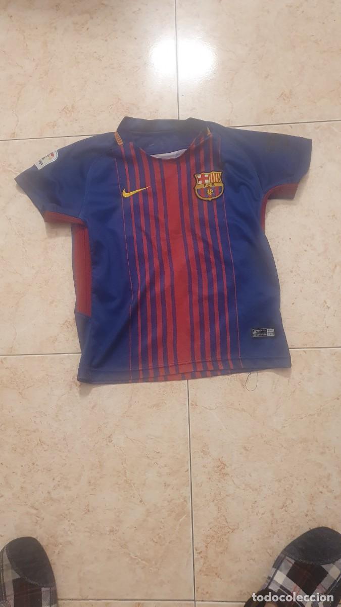 Coleccionismo deportivo: CAMISETA DE NI&Ntilde;O DE FCB -DORSAL N&ordm; 10 MESSI -UNICEF