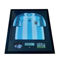 Coleccionismo deportivo: (F-231124)CAMISETA SELECCION ARGENTINADA FIRMADA LIONEL MESSI GARANTIA FUTBOL MANIA WORLD CUP 2010