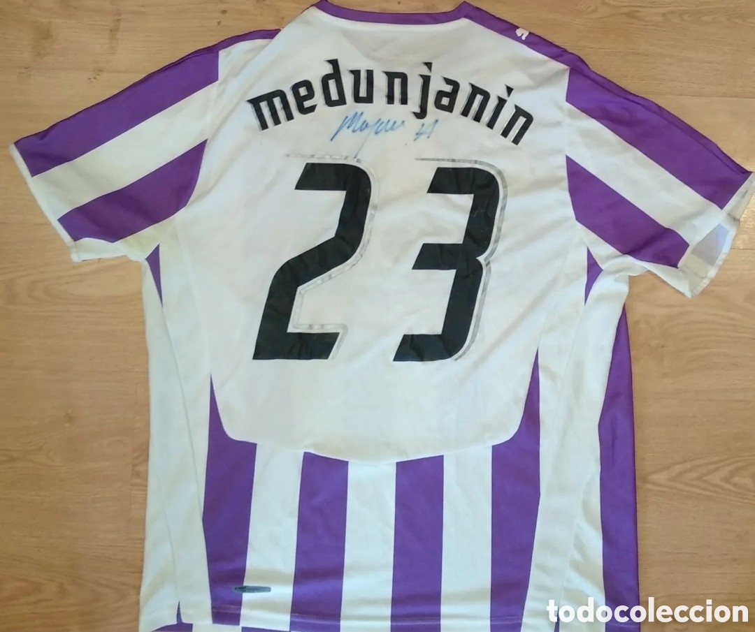 Sports collectibles: Camiseta Medunjanin firmada match worn Real Valladolid