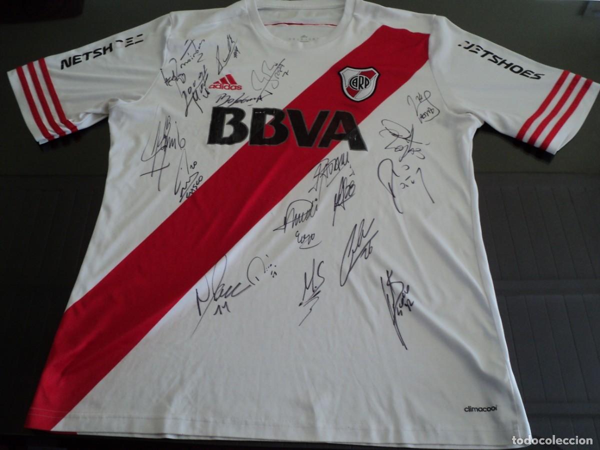 Sports collectibles: camiseta River Plate 2017 firmada x mayoria campeones libertadores 2018 vs boca en Madrid!!