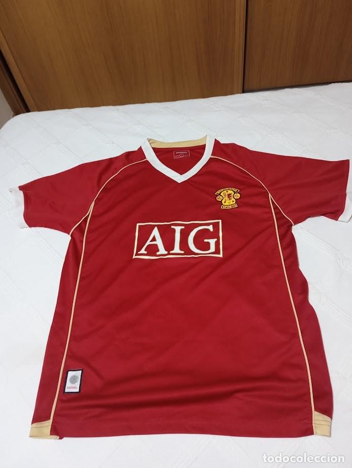 Sports collectibles: PRIMERA CAMISETA FUTBOL DE CRISTIANO RONALDO MANCHESTER AIG TALLA L N&ordm; 7