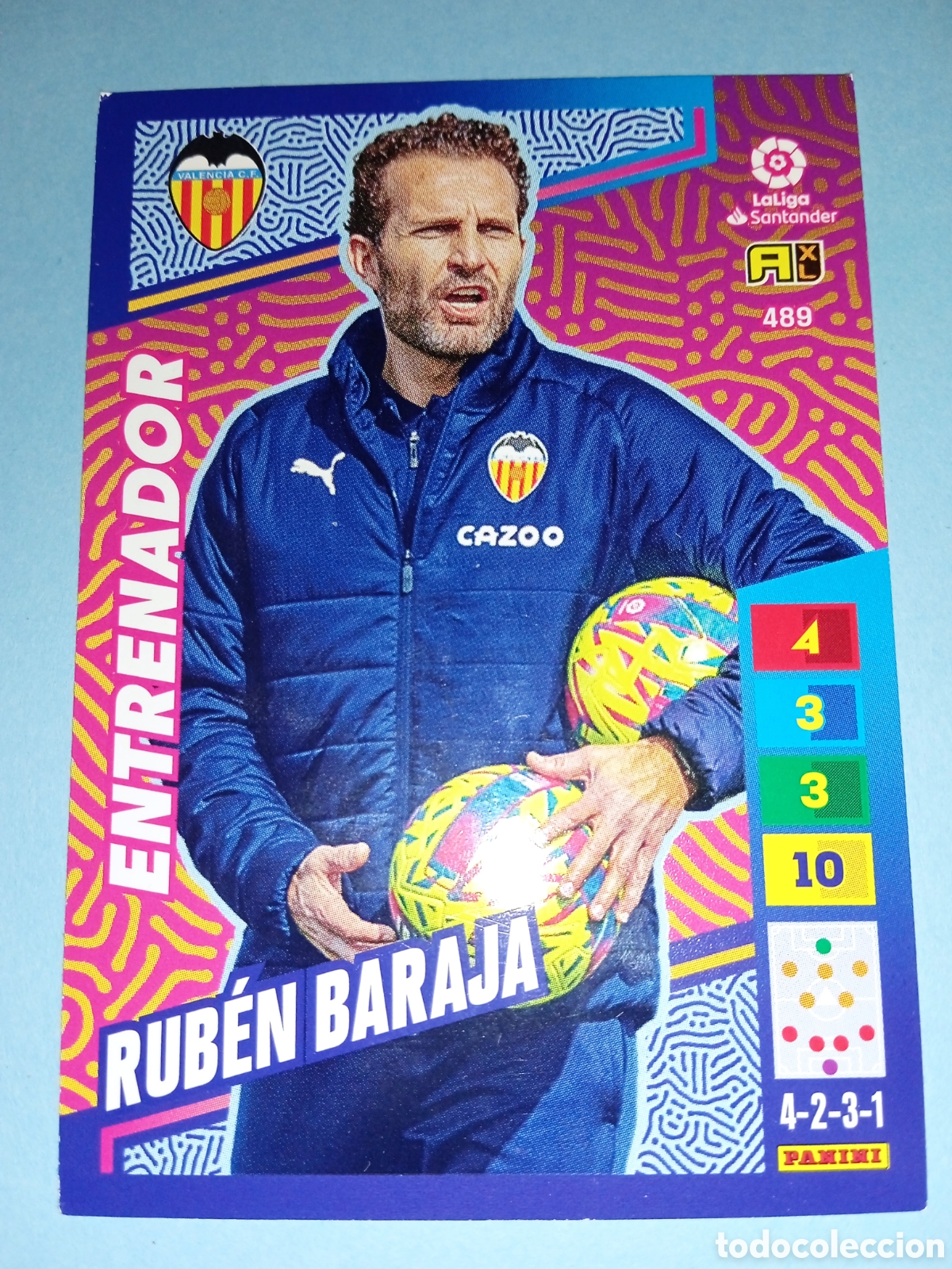 Collezionismo sportivo: Cromo del entrenadlr Rub&eacute;n Baraja, Num 489, colecci&oacute;n La Liga adrenalyn 2022-2023