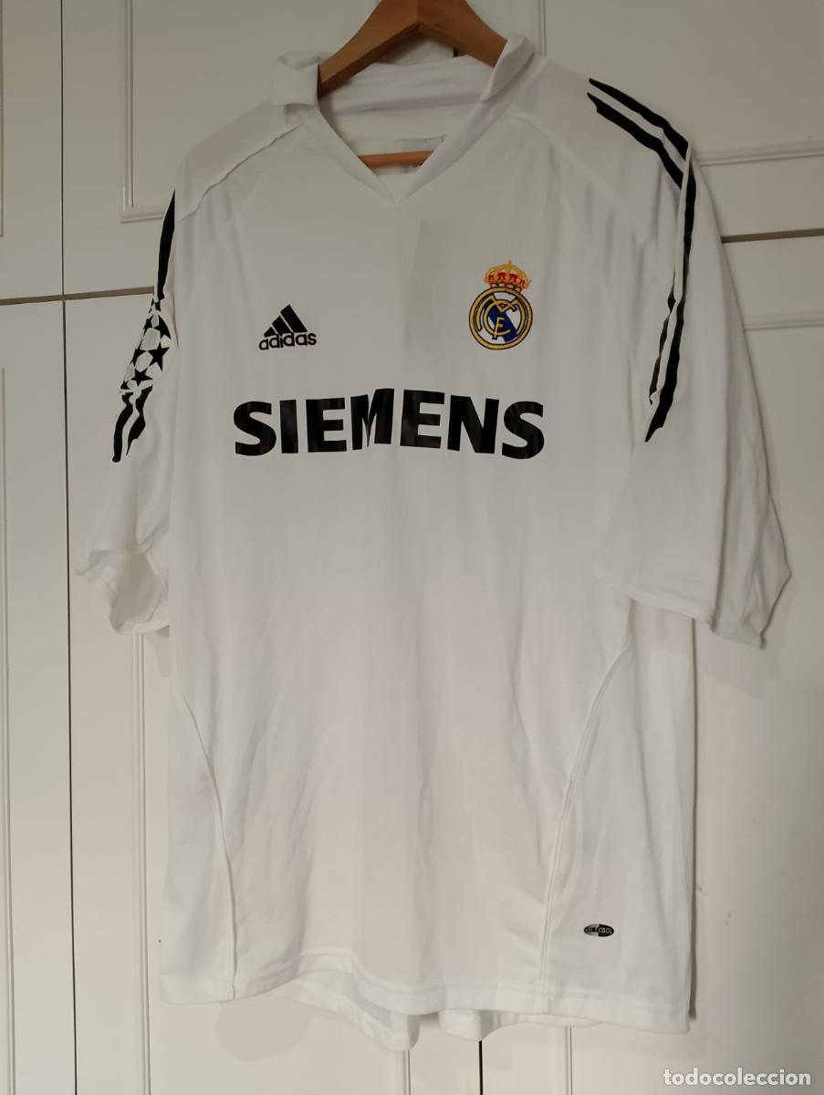 Coleccionismo deportivo: Camiseta retro home Real Madrid CF Redondo