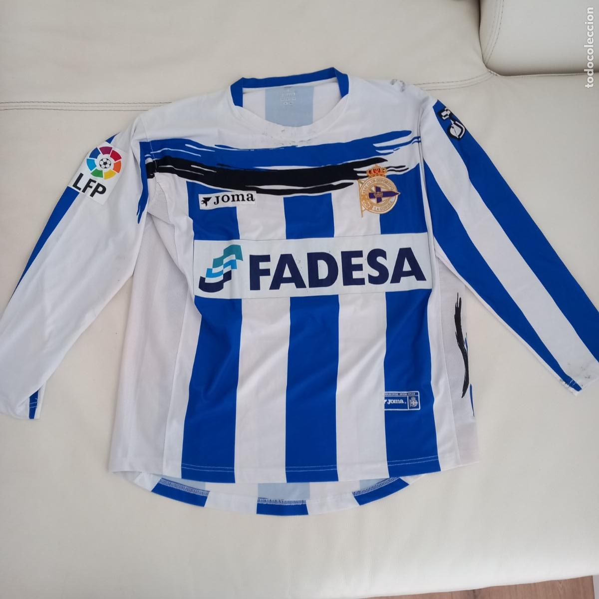 Colecionismo desportivo: Camiseta Deportivo Coru&ntilde;a 2006/2007 Joma Fadesa talla s dorsal 4