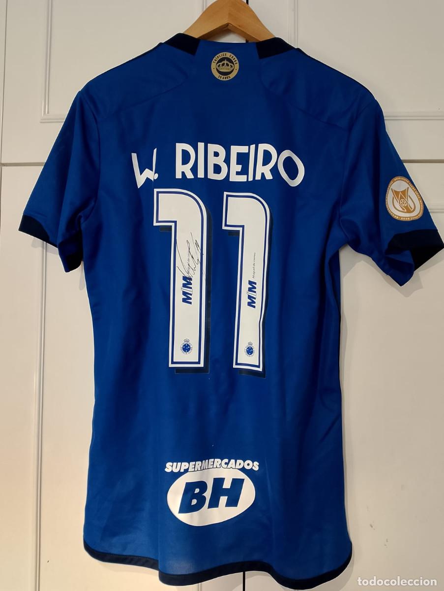 Colecionismo desportivo: Camiseta casa matchworn Cruzeiro EC vs CR Flamengo Ribeiro