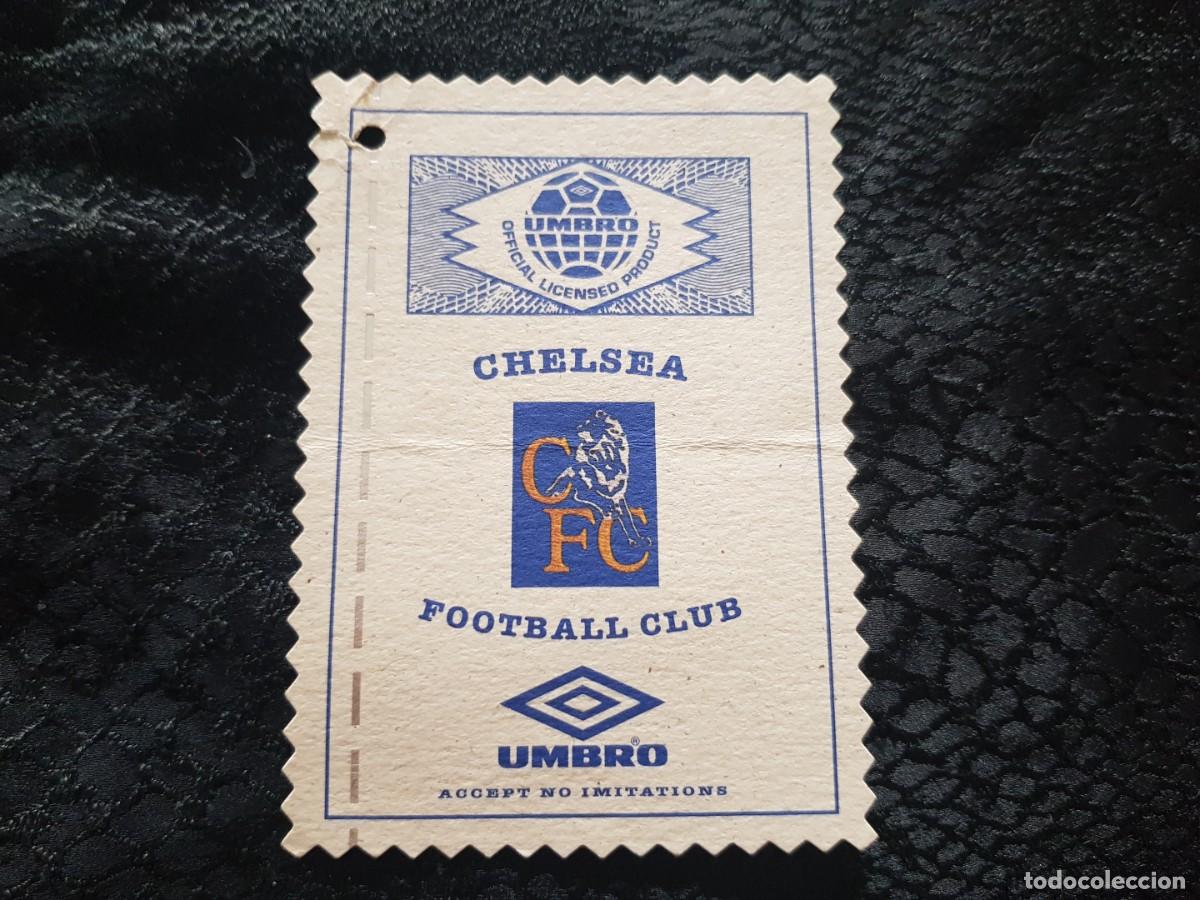 Sports collectibles: Etiqueta original Umbro Chelsea (A&ntilde;os 90)