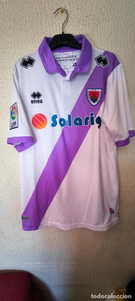 Sports collectibles: Original | Camiseta futbol shirt football | Talla XL | CD Numancia - 5 Julio Alvarez- match worn