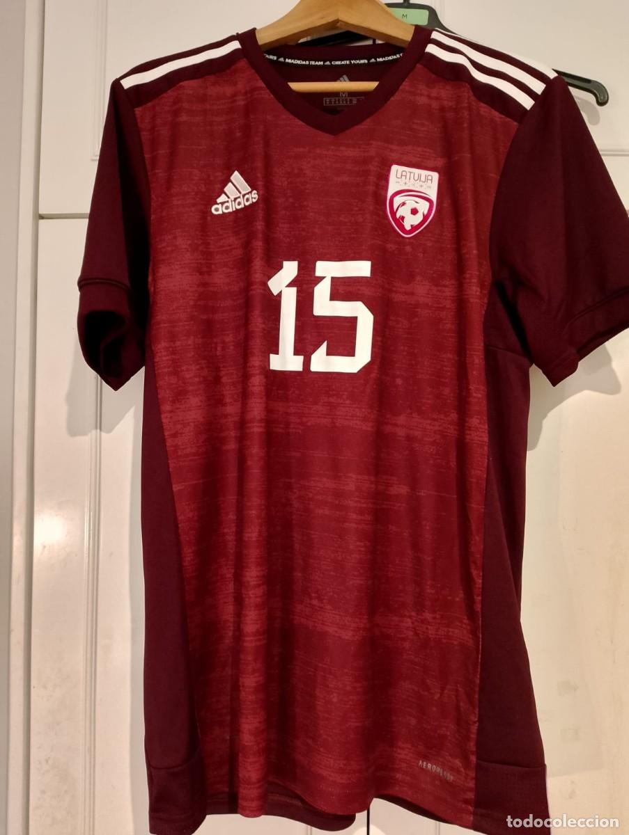 Colecionismo desportivo: Camiseta matchworn Selecci&oacute;n de Letonia 2024