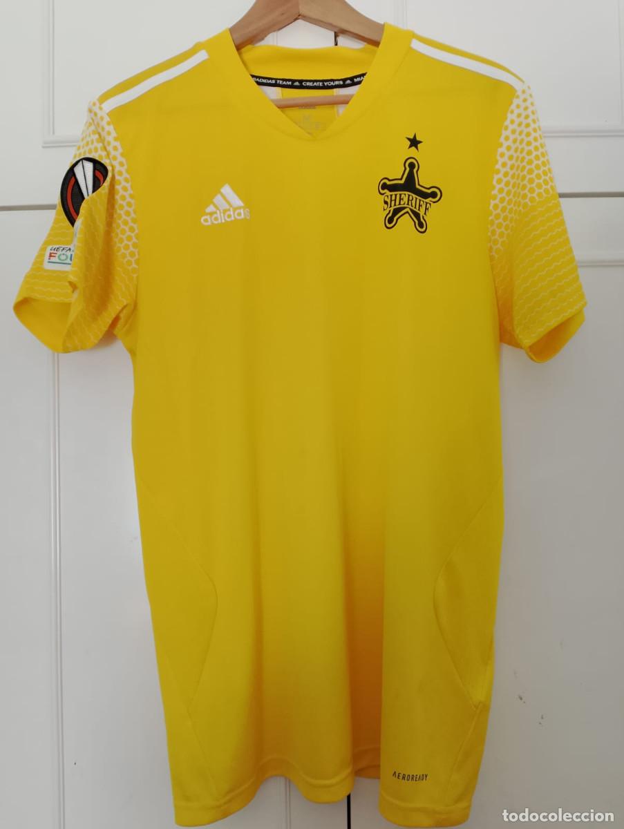 Sports collectibles: Camiseta casa match issue Sheriff Tiraspol Moldavia Evangelou