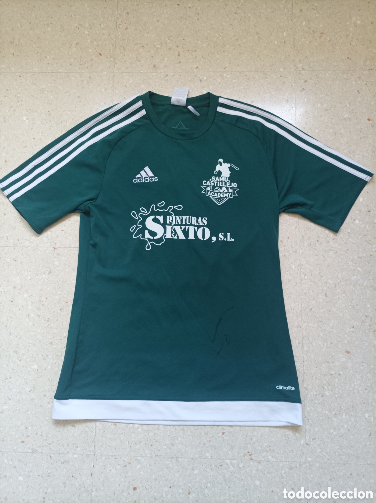 Sports collectibles: Camiseta futbol firmada por jugador Samu Castillejo Academy talle s