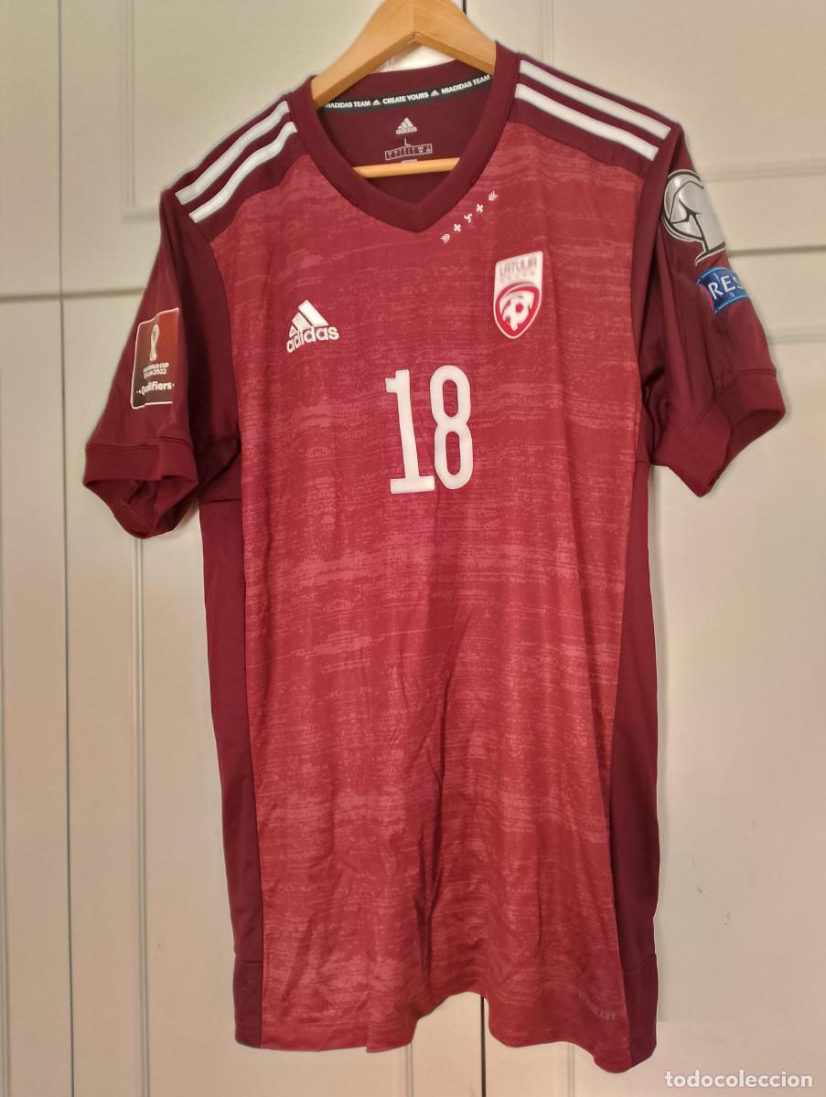 Collezionismo sportivo: Camiseta home matchworn Selecci&oacute;n de Letonia Tarasovs