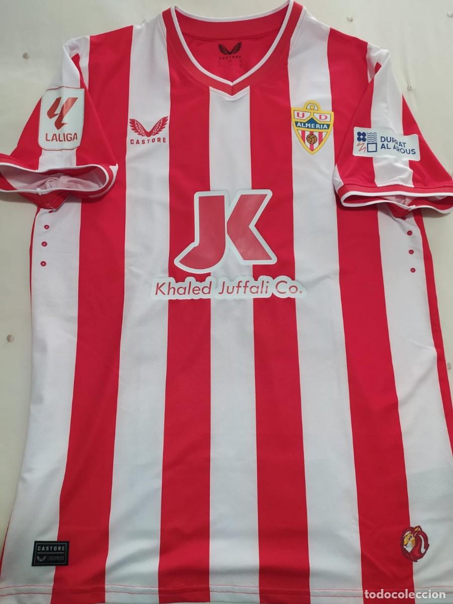 Collezionismo sportivo: Camiseta casa matchworn Almer&iacute;a CF 2024 Mendes