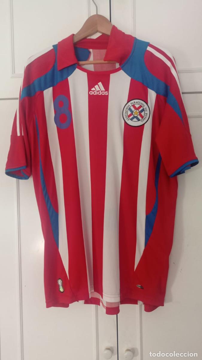 Collezionismo sportivo: Camiseta matchworn Selecci&oacute;n de Paraguay Barreto