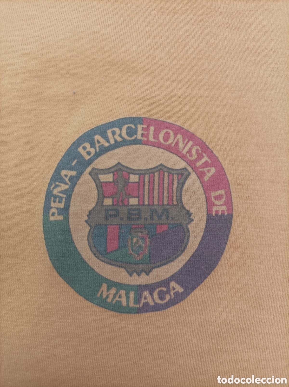 Coleccionismo deportivo: Camiseta futbol Pe&ntilde;a Barcelonista de M&aacute;laga 2007/08 a&ntilde;o del Sextete talla L