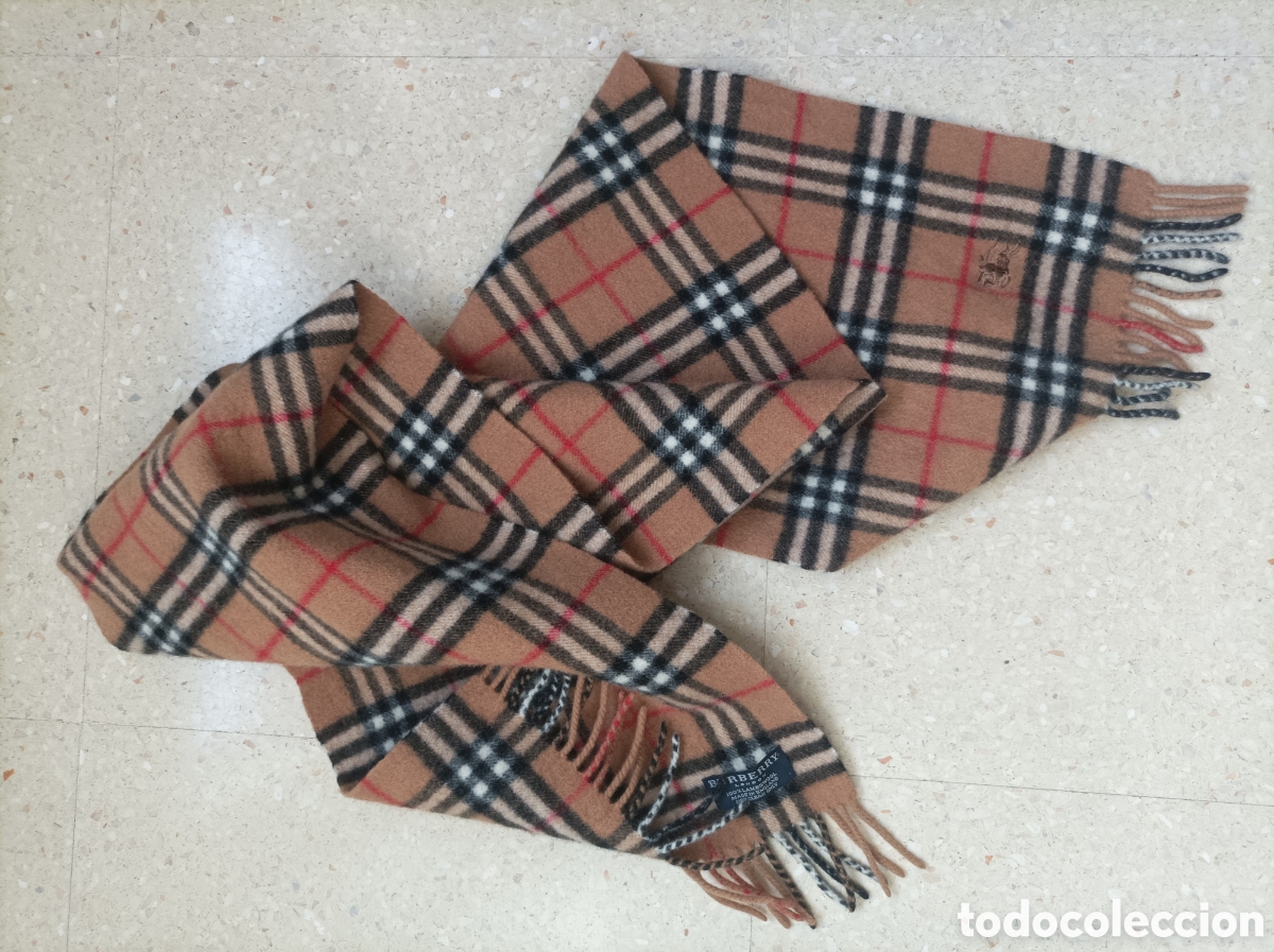 Colecionismo desportivo: Bufanda cuadros burberry unisex 26x146cm