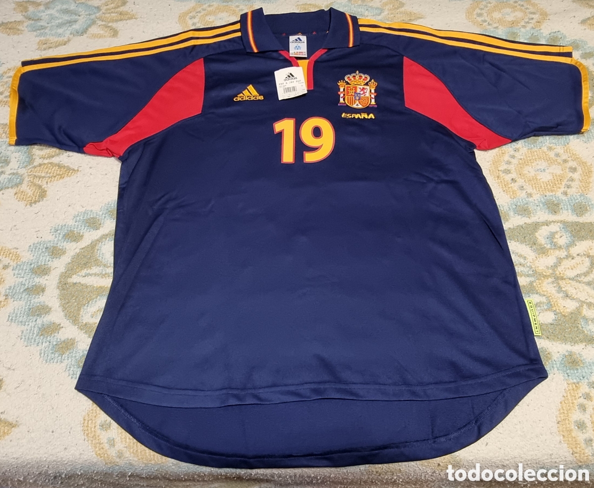 Coleccionismo deportivo: Camiseta oficial y original de la selecci&oacute;n espa&ntilde;ola de f&uacute;tbol a&ntilde;o 2000 Velasco