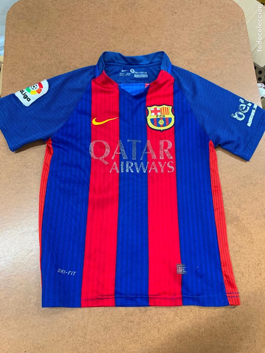 Sports collectibles: Camiseta de futbol talla infantil FCB Bar&ccedil;a, Barcelona, Messi