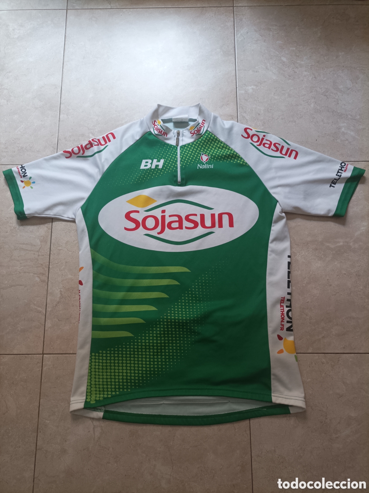 Coleccionismo deportivo: Maillot ciclismo equipo Sojasun 2013 oficial talle L Pinarelo BH Telethon