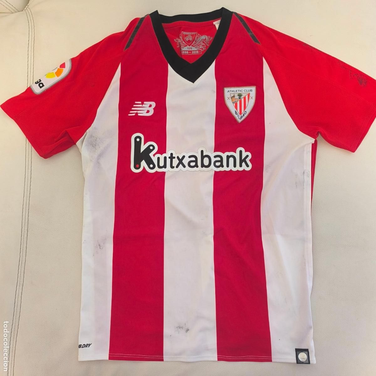 Sports collectibles: Camiseta Athletic club Bilbao 2018 dorsal Yeray new balance 120 aniversario