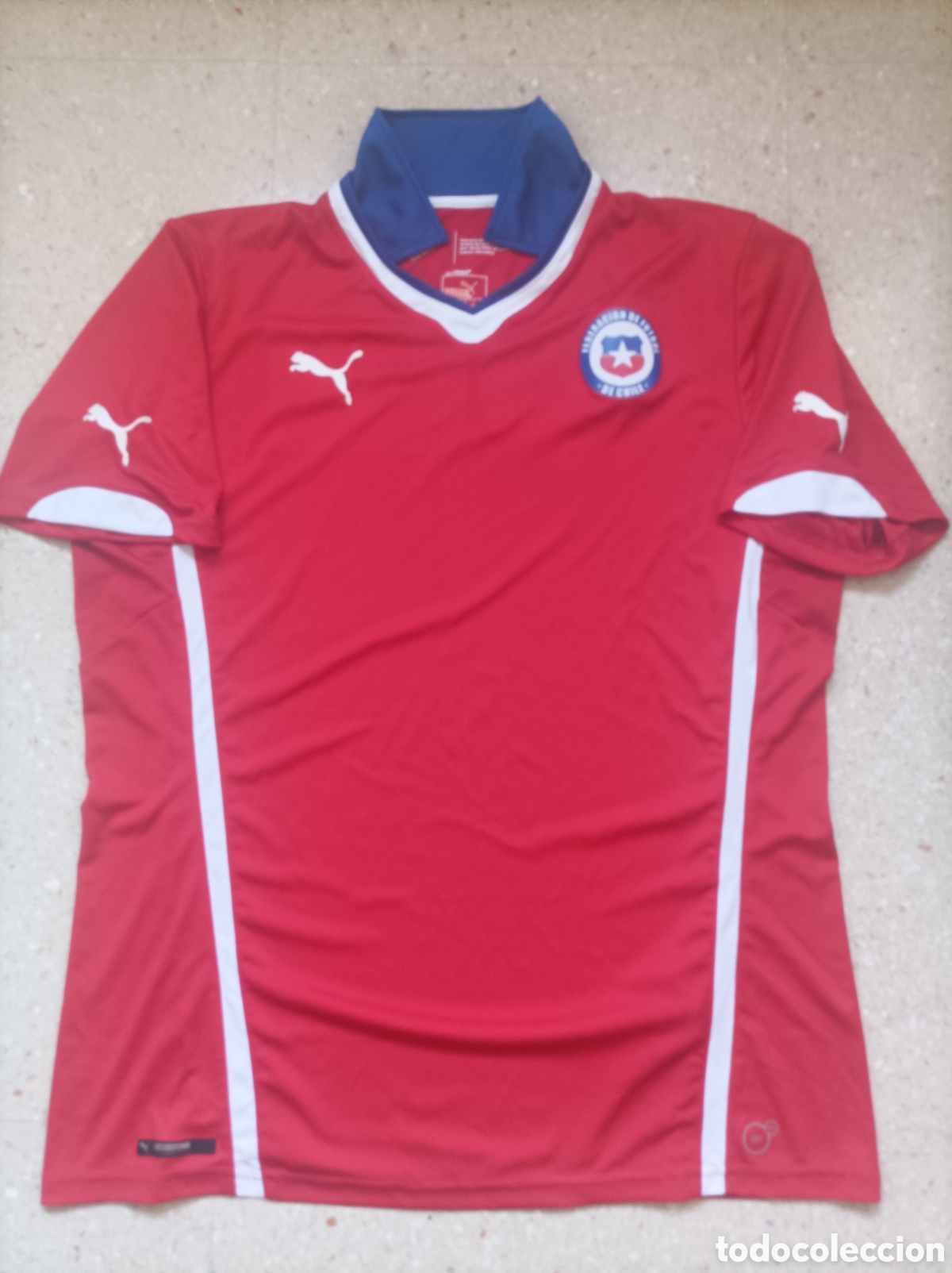 Colecionismo desportivo: !Oficial!camiseta futbol selecci&oacute;n de Chile home 2014 Mundial de Brasil puma talla XL nueva