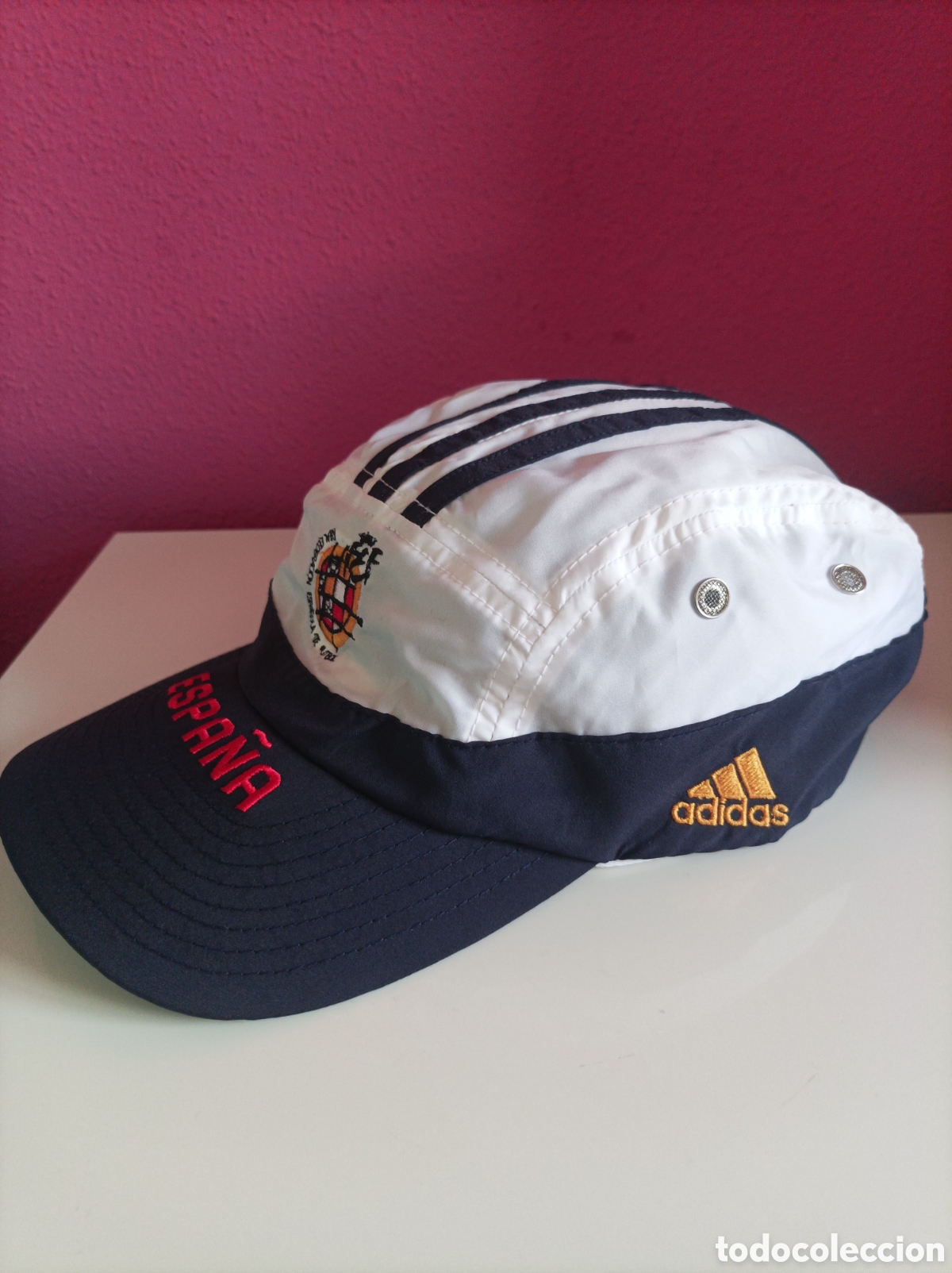 Colecionismo desportivo: Gorra futbol vintage Adidas 00 'S Federaci&oacute;n espa&ntilde;ola de f&uacute;tbol Espa&ntilde;a