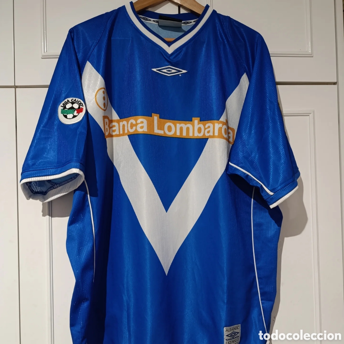 Colecionismo desportivo: Camiseta casa matchworn Brescia Calcio de Italia