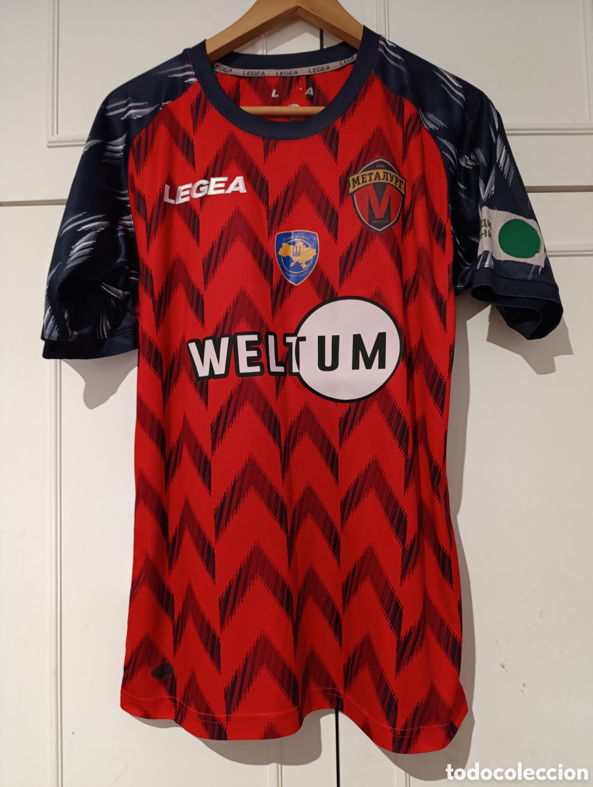 Colecionismo desportivo: Camiseta matchworn FC Metalurg Zaporizhie de Ucrania